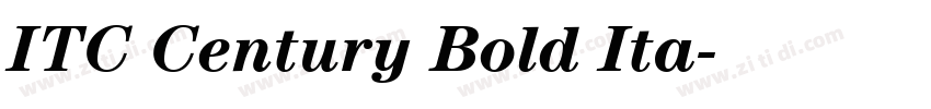 ITC Century Bold Ita字体转换